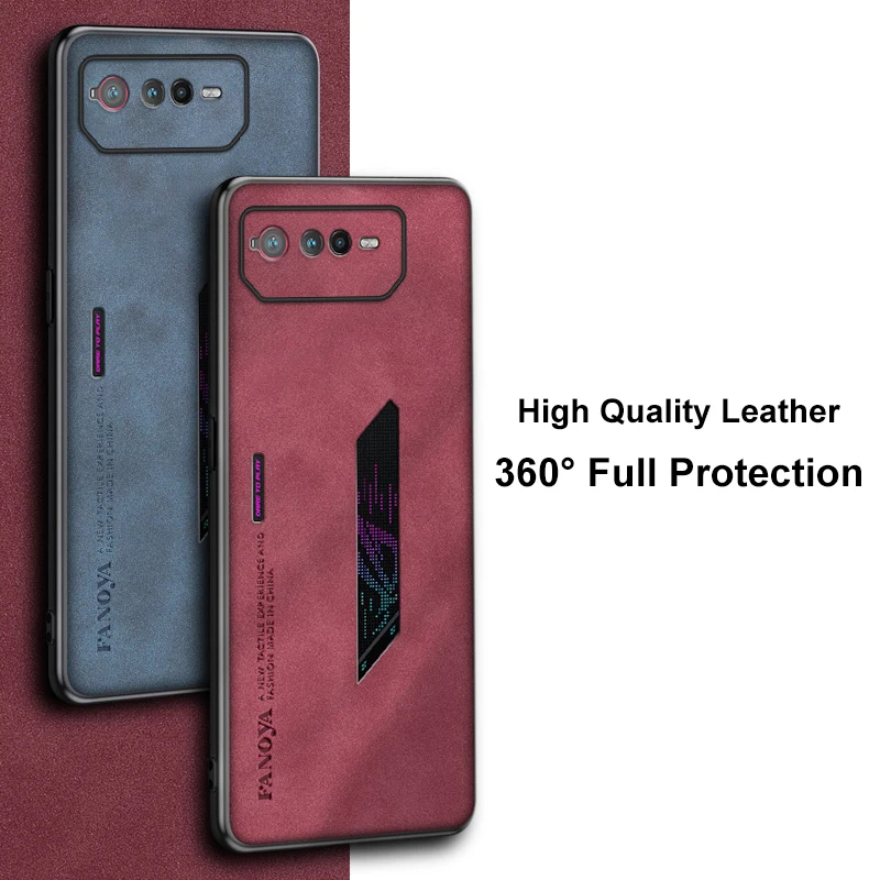 Luxury PU Leather Case For Asus ROG Phone 5 5S Phone5 Cover Matte Silicone Protection Phone Case For Asus ROG Phone 6 6D Phone6