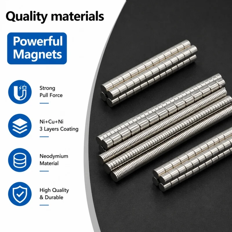120/150pcs 3D Printing Magnets Set 4 Different Sizes Powerful Neodymium Magnet 3d Printing Tools Kit Multi-Use   JJ3323