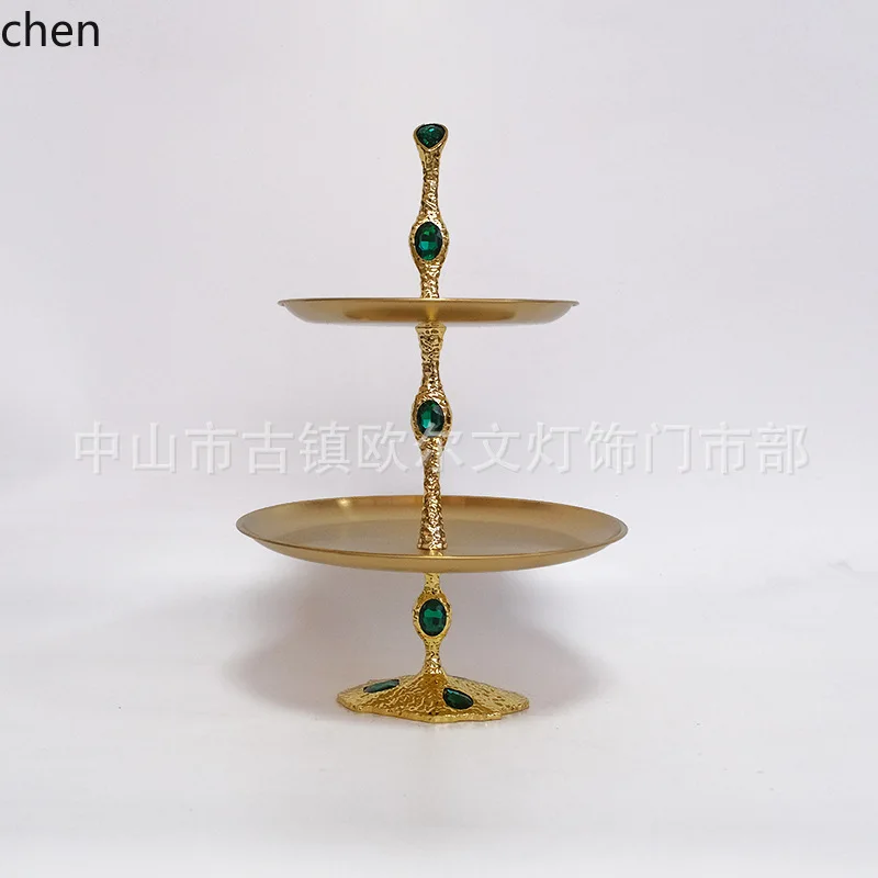ZML double-layer fruit tray, high-end dessert rack, decorative tray, ornament, fruit storage tray