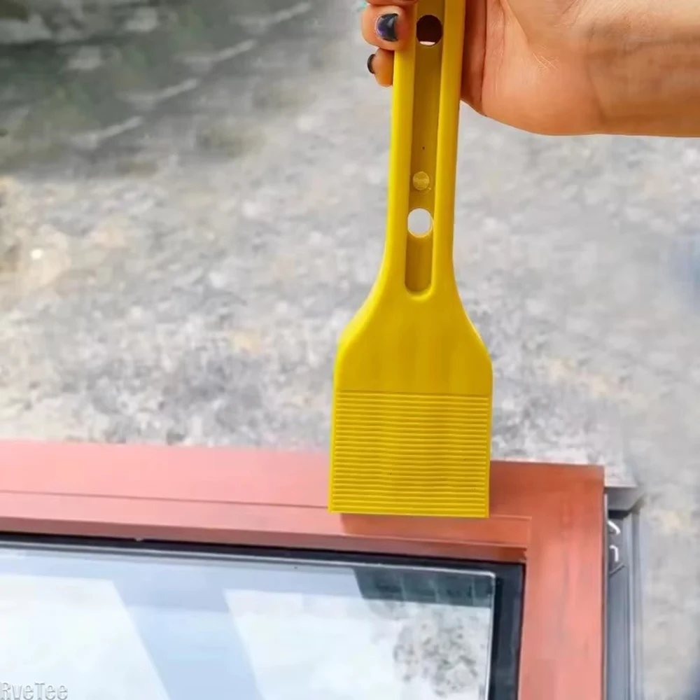 Heavy-Duty Plastic Glazing Shovel - Double Glazed Unit Lifter & Scraper with Color-Coded Yellow/Red Design for Window