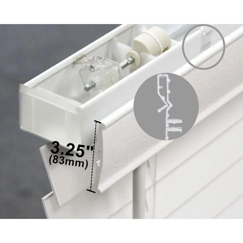 60 Piece Clear Blind Clips Set for Horizontal Blinds Compatible with Standard Track Systems for Aluminum and Vinyl Blinds