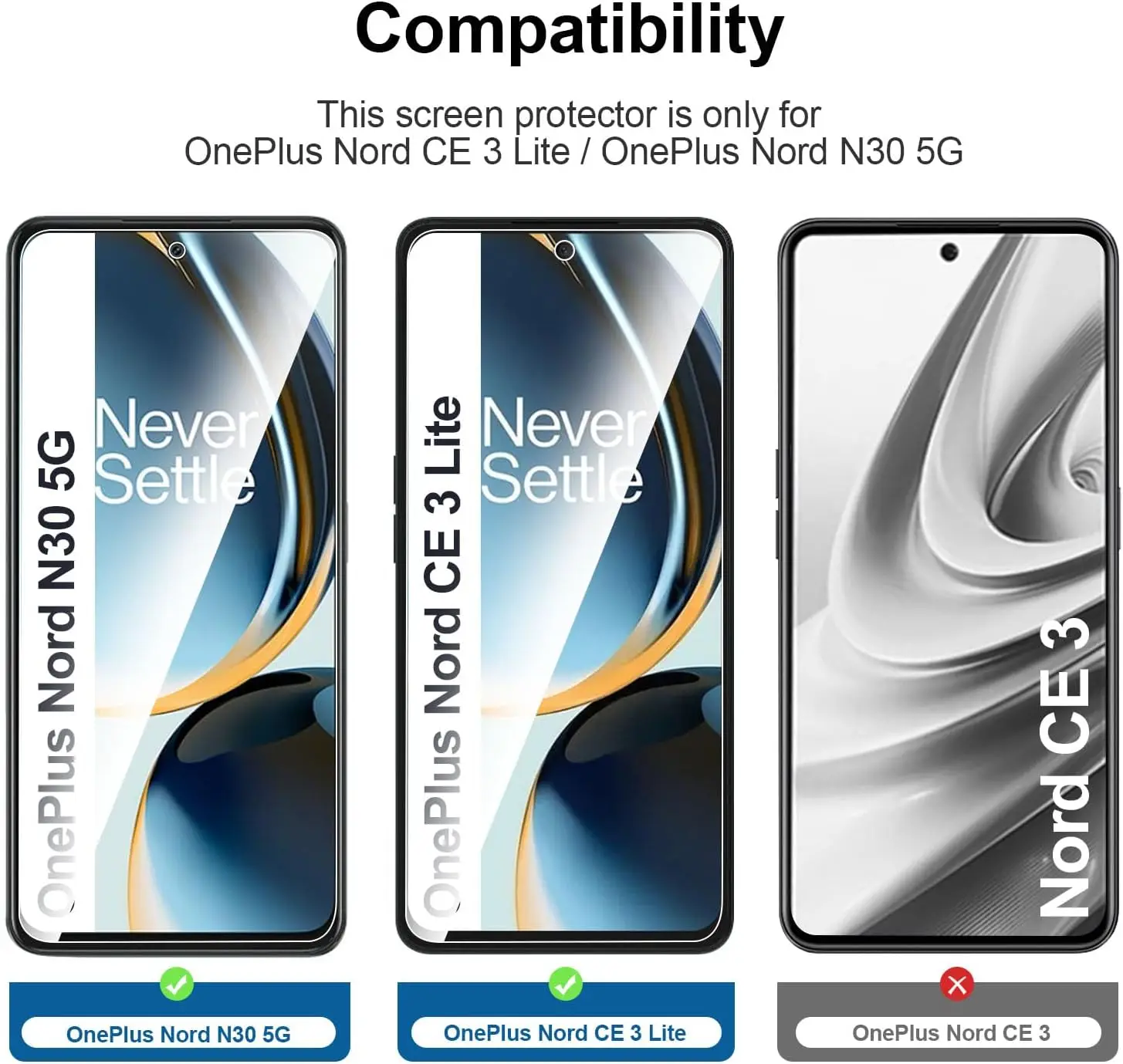 

9H Screen Protector For OnePlus Nord CE3 Lite/Nord N30 5G HD Tempered Glass