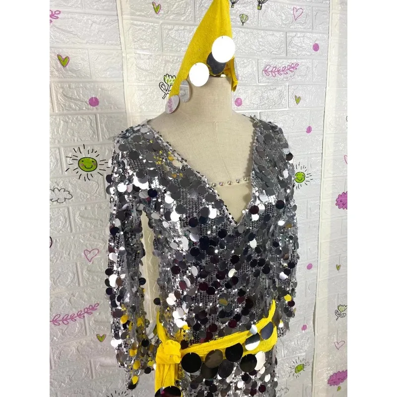 Personalizado novo traje de dança do ventre vestido de dança oriental folk robe desempenho vestido espumante saidi baladi macacão feminino