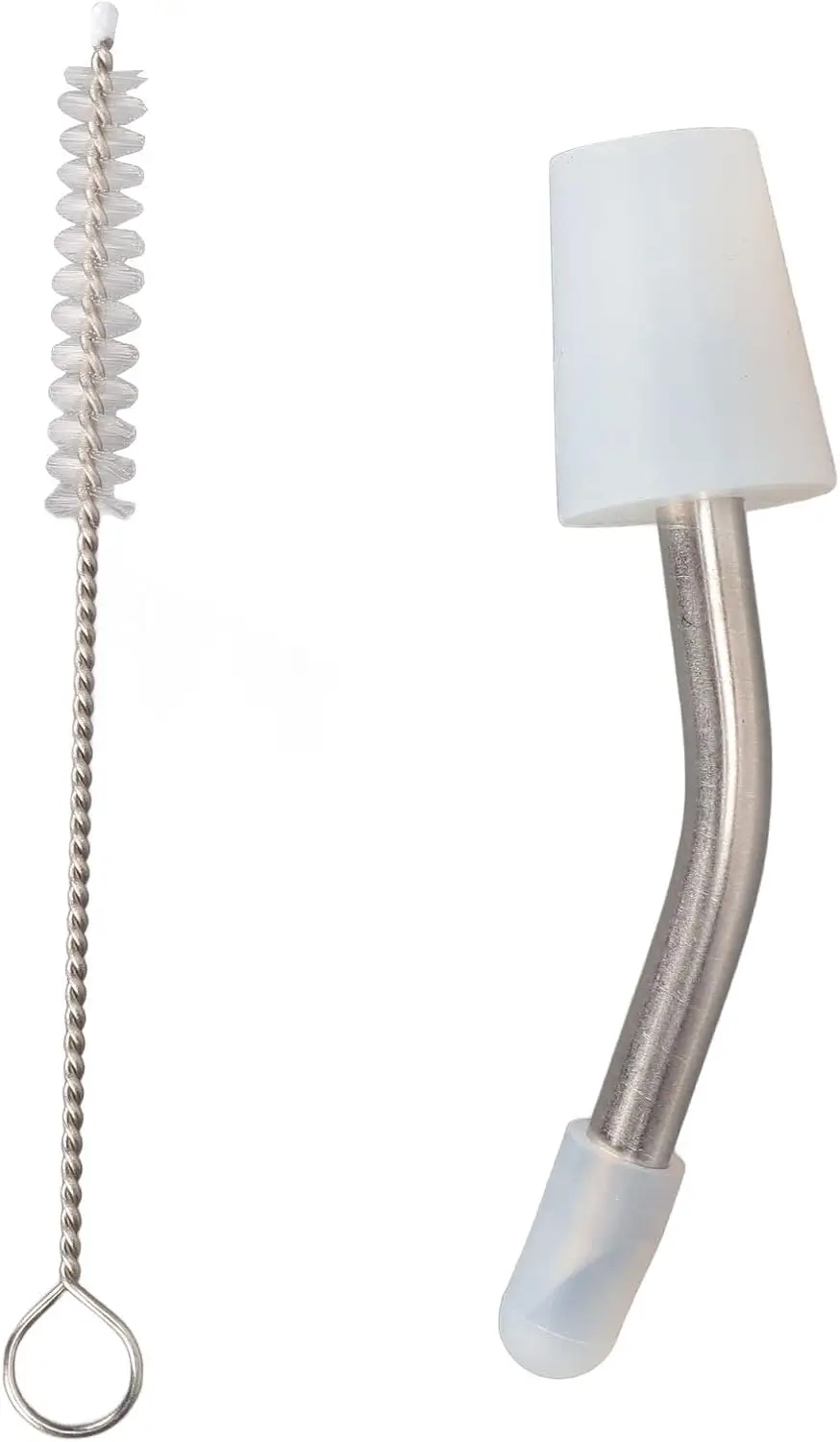 Удлиненный носик для чайника, удлиненный носик для чайника из нержавеющей стали с чистящей щеткой, удлинительная трубка для чайника, походный носик для чайника