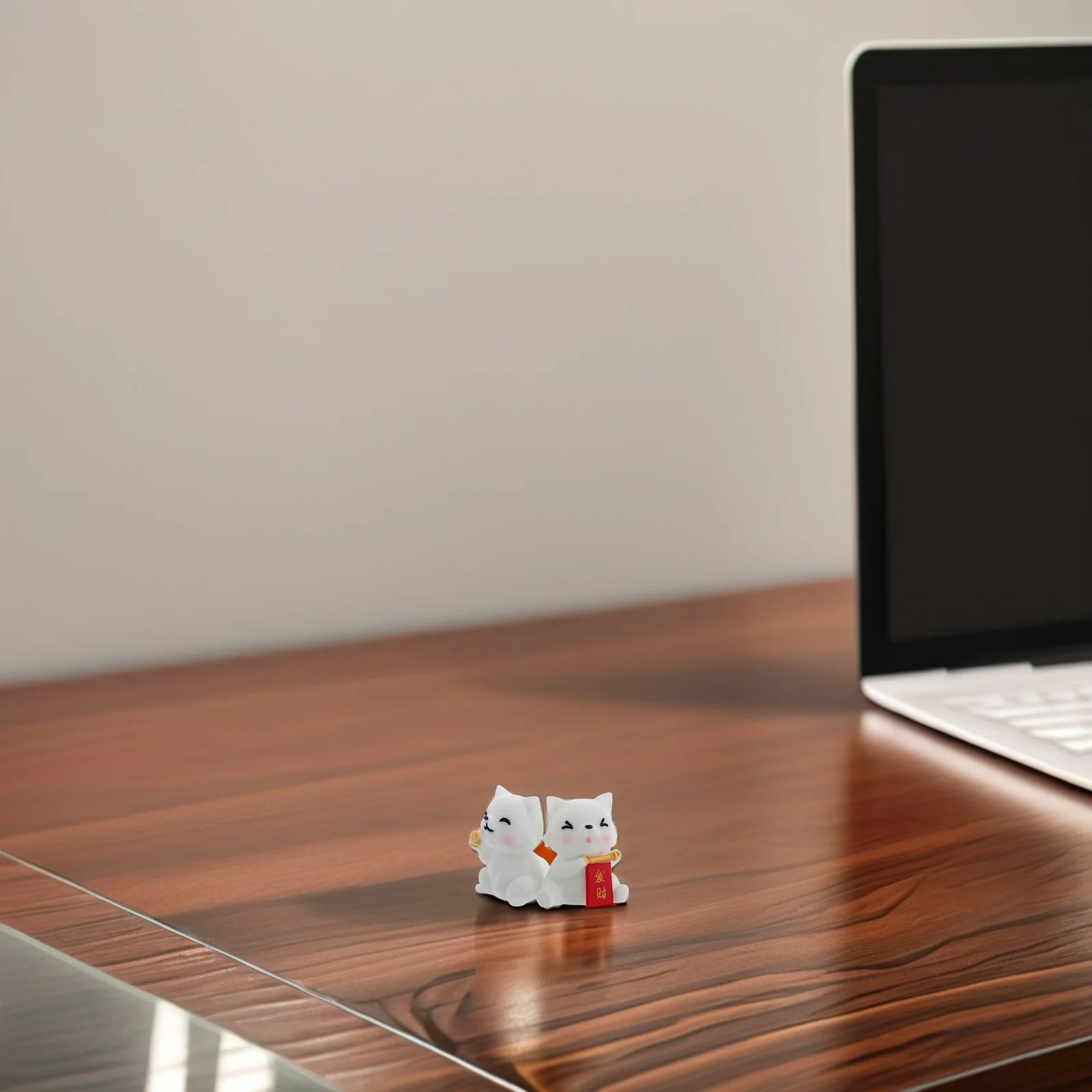 

2 Pcs Dog Ornaments Chinese New Year Decoration Creative Desktop Cartoon Figurine Cute Dashboard Decorations