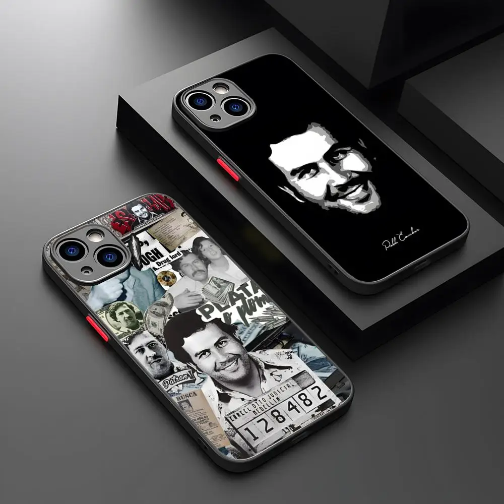 Narcos PABLO ESCOBAR Phone Case Potdemiel Matte Transparent For 16 15 IPhone 12 11 13 Pro Max X XR X Back Cover