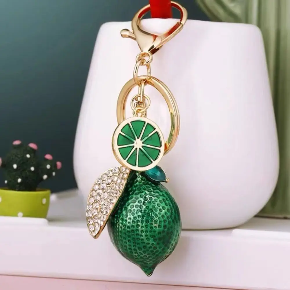 Handbag Jewelry Ornaments Lemon Keychain Alloy 3D Crafts Simulation Lemon Pendant Sweet Exquisite Lemon Charms Backpack Decor