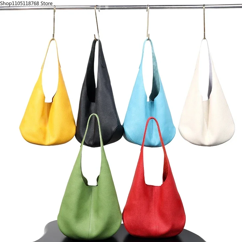 

Women Cow Genuine Leather Bag Ladies Fashion Luxury Designer Shoulder Bags Female Casual Retro Soft Cowhide Handbags