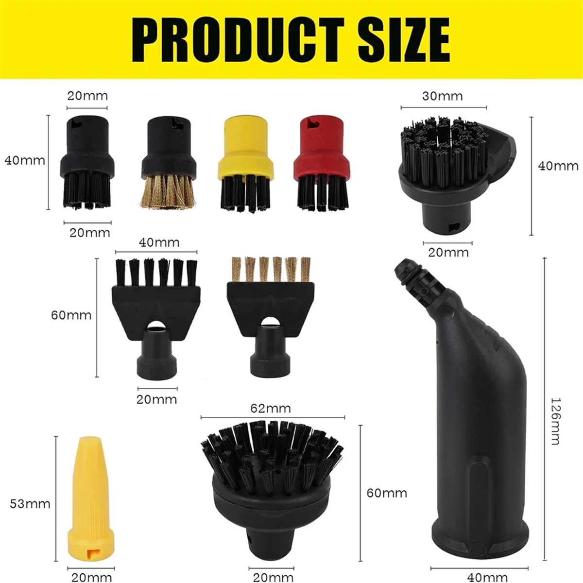 Replacement Cleaning Round Brush Brush Head for Karcher Clean Machine SC1 SC2 SC3 SC4 SC5 Accessories