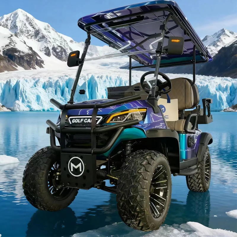 MMC 4WD aluminum alloy frame, off-road tires, 48V/72V Lithium Battery Acoustic 2/8 Seat Golf Cart, 4000W/7000W Golf Cart
