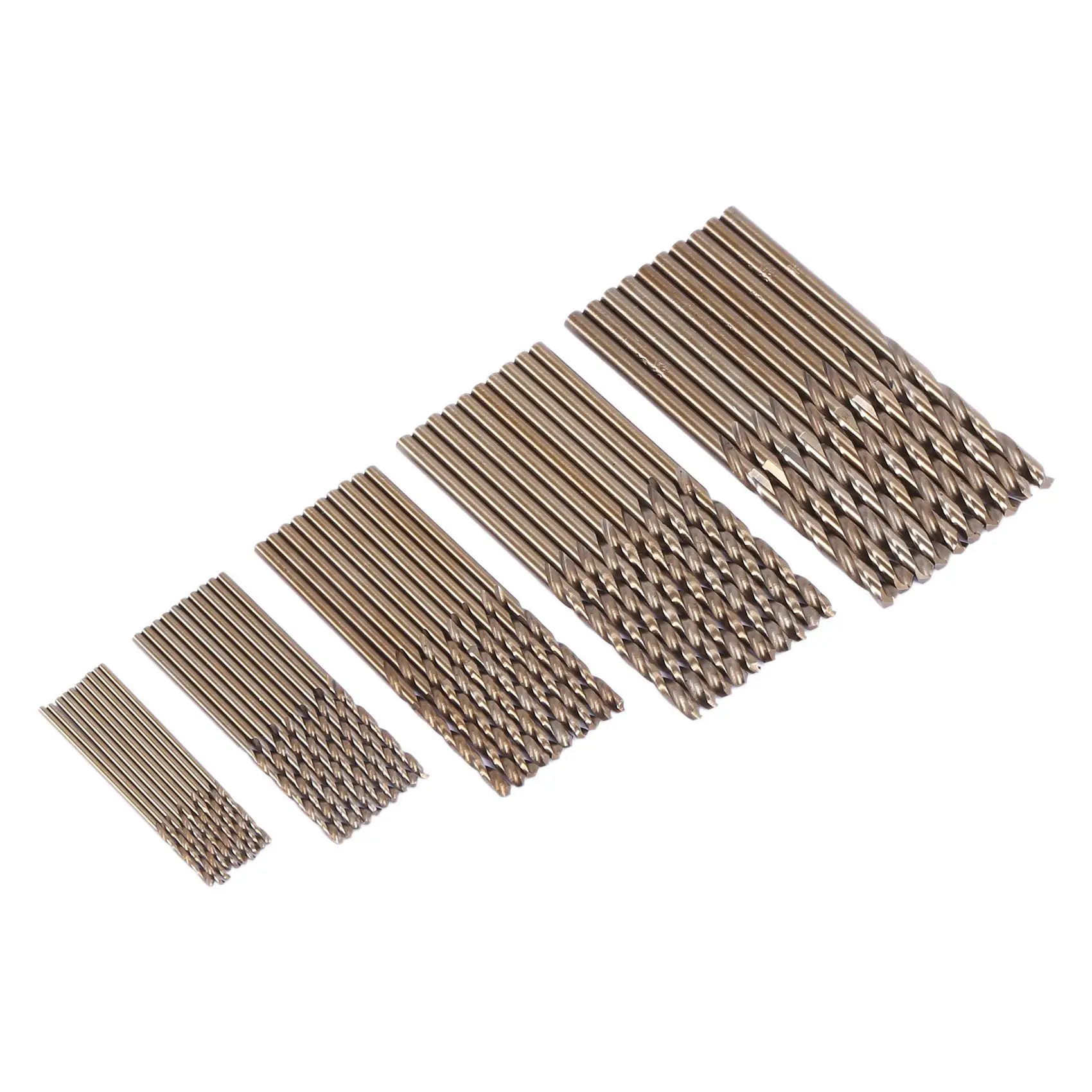 YWDZ-100Pcs Drillforce เครื่องมือ M35 โคบอลต์เจาะชุด Bit,Hss-Co เจาะชุด 1-3 มม.,สําหรับเจาะเหล็กชุบแข็ง