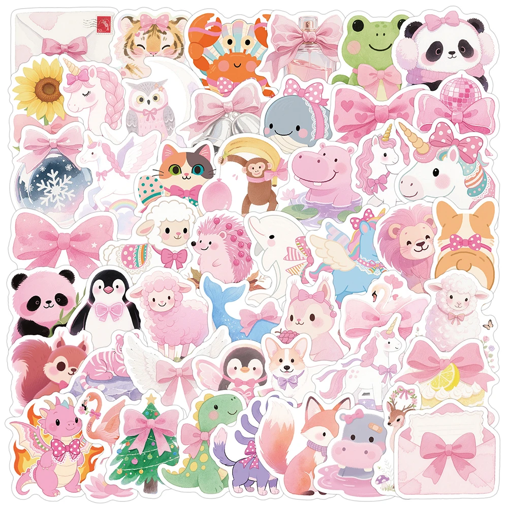 10/30/50 pçs kawaii dos desenhos animados animais graffiti adesivos estéticos decalques bagagem portátil guitarra bonito decoração adesivo brinquedos clássicos