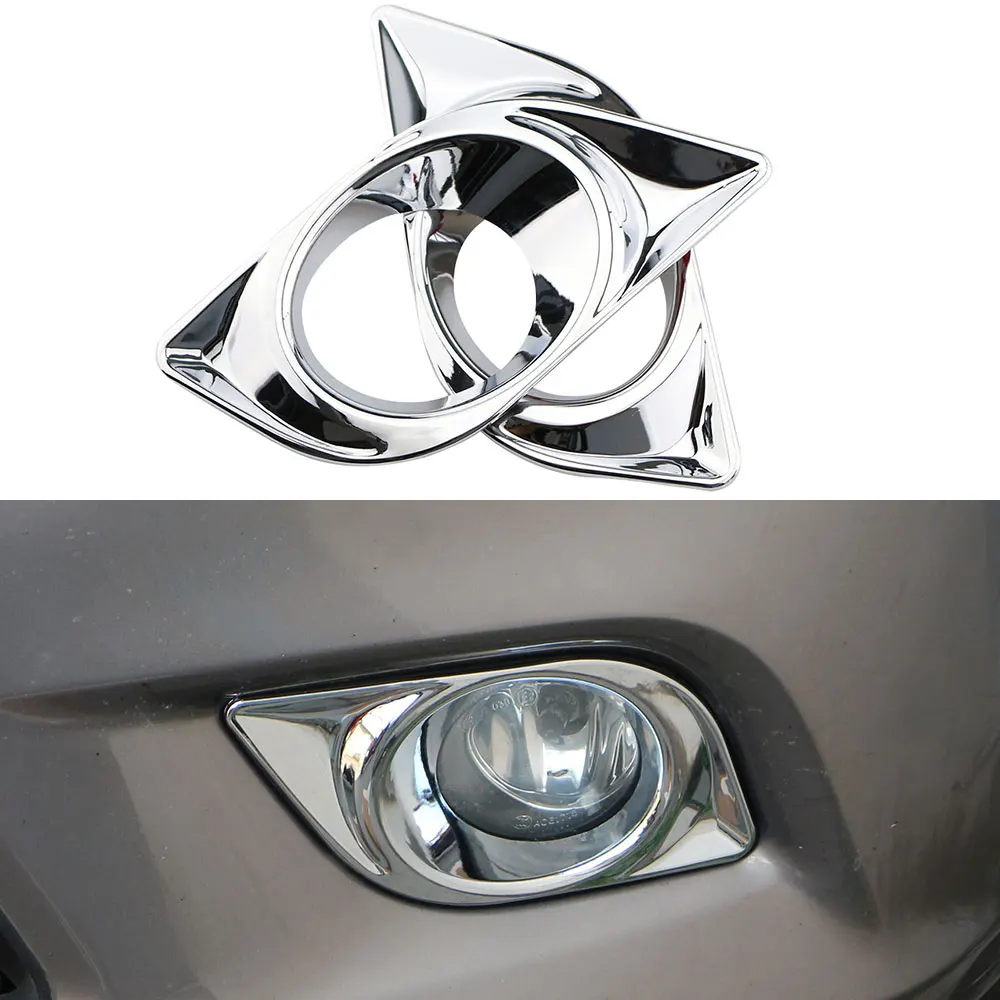 2Pcs Car Front Fog Light Cover for Nissan Versa Latio Almera Sunny 2011 - 2017 Front Fog Lamp Trim Sticker Styling Accessories