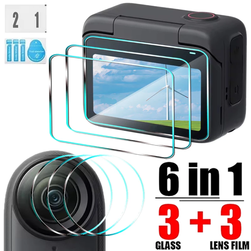 Tempered Glass Film For Insta360 GO 3S Action Camera Lens Film Cover For Insta360 GO 3 Screen Protector Film Anti-scratch Films