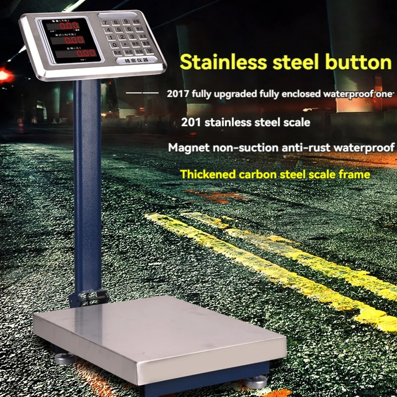 【Hot】Electronic scale 100kg express vegetable selling price scale 150kg 300kg platform