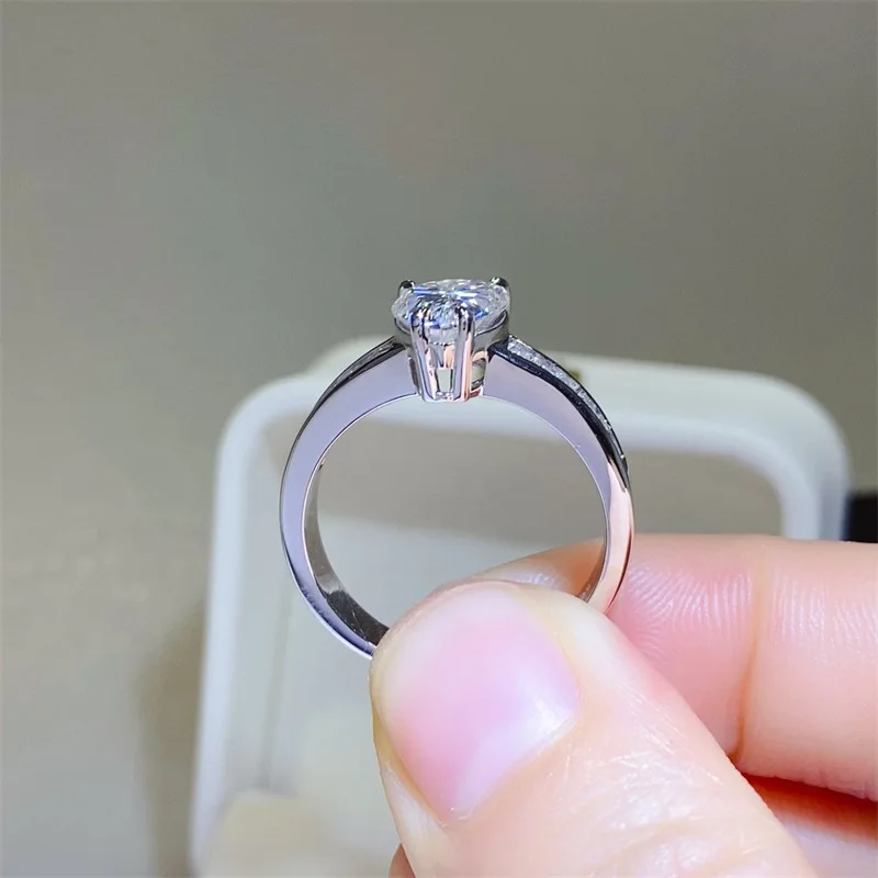 SACE GEMS D Color 3ct Moissanite Ring S925 Sterling Sliver Plated 18k White Gold Wedding Engagement Fine Jewelry Rings for Woman