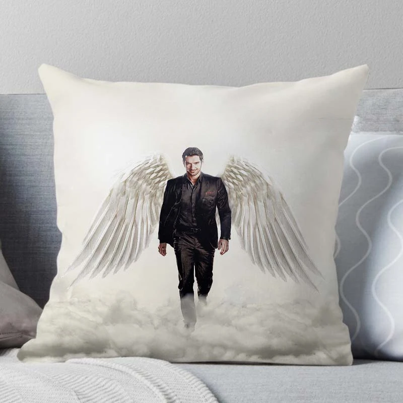 TV Show Lucifer Cushion Covers 45cm Home Chair Sofa Car Decorative Cool Pattern Pillow Case Anime Pillowcases No Pillow Insert