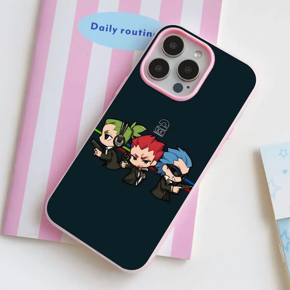 

Anime 2BRO Phone Case for iPhone 17 16 15 14 13 12 11 Air Pro Max Plus Jelly Double layer Pink Cover