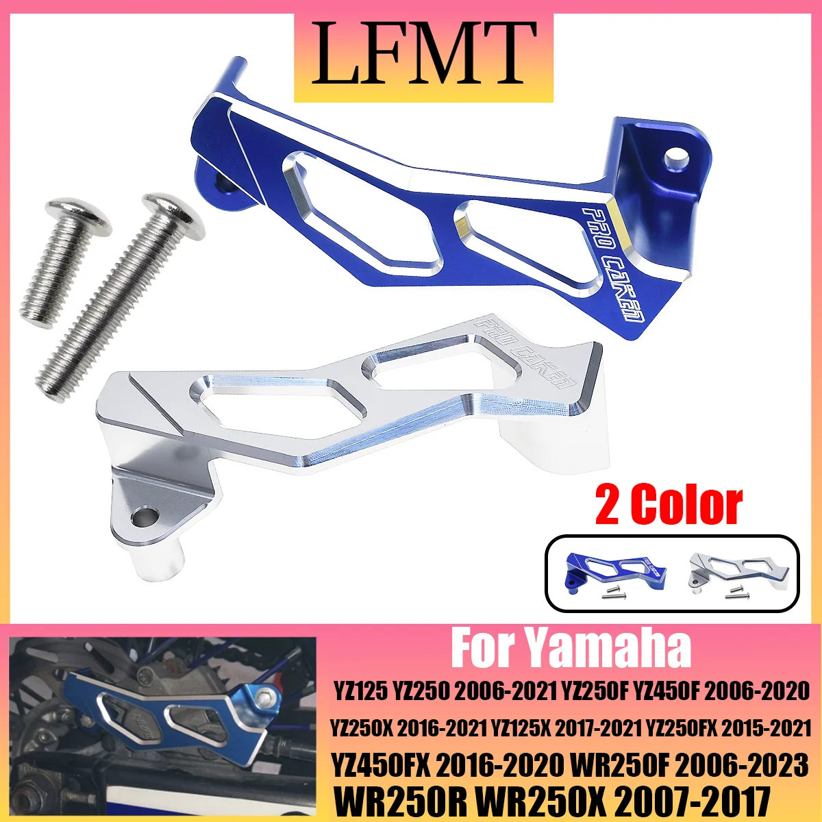 

For Yamaha YZ450FX WR250F WR450F YZ X F YZ125 YZ250 YZ250F YZ450F YZ250FX CNC Aluminum Rear Brake Caliper Guard Protector Cover