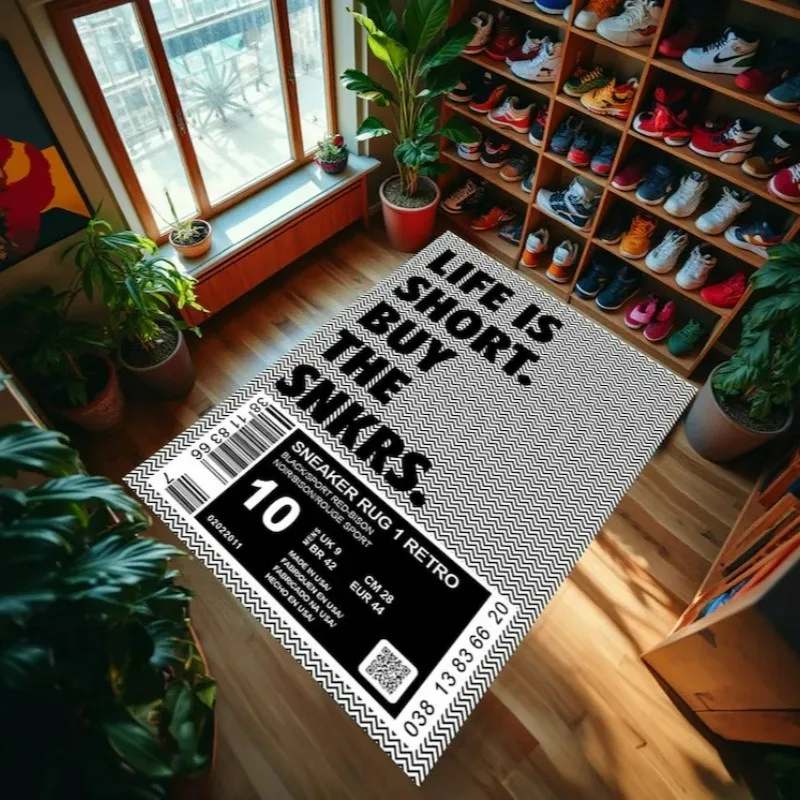 Sneaker Large Carpet Bedroom Rug Decor Kids Play Area Carpets Sofa Soft Floor Mat Bedside Non-slip Rugs Door Mat Birthday Gift