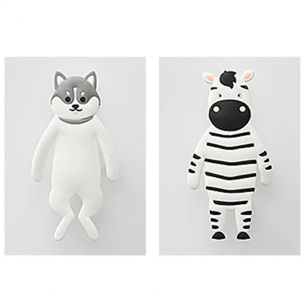 Gancio carino Adorabili ganci da parete autoadesivi a forma di animale per cucina Bagno Facile installazione Ganci riutilizzabili Set di 4 Divertimento