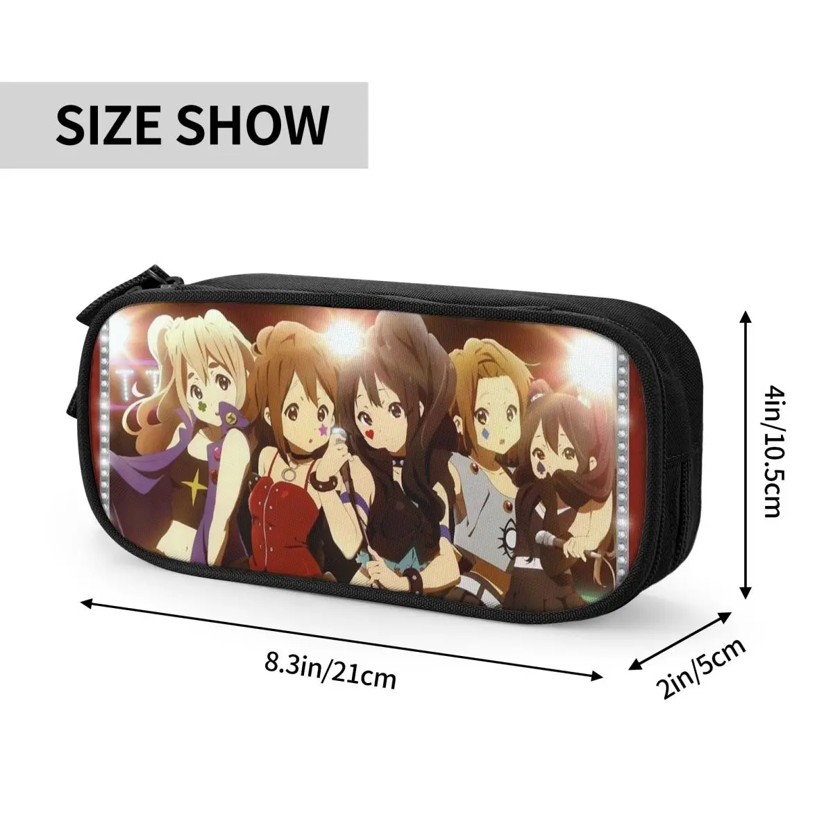 جميل K-الفتيات في أضواء K-on مقلمة مقلمة حامل قلم لفتاة صبي حقيبة تخزين كبيرة اللوازم المدرسية الهدايا القرطاسية