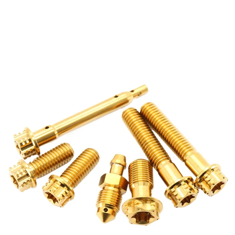 TC4 Titanium Alloy Screw Brake Caliper Assembly Screws Motorcycle Modification Titanium Bolts