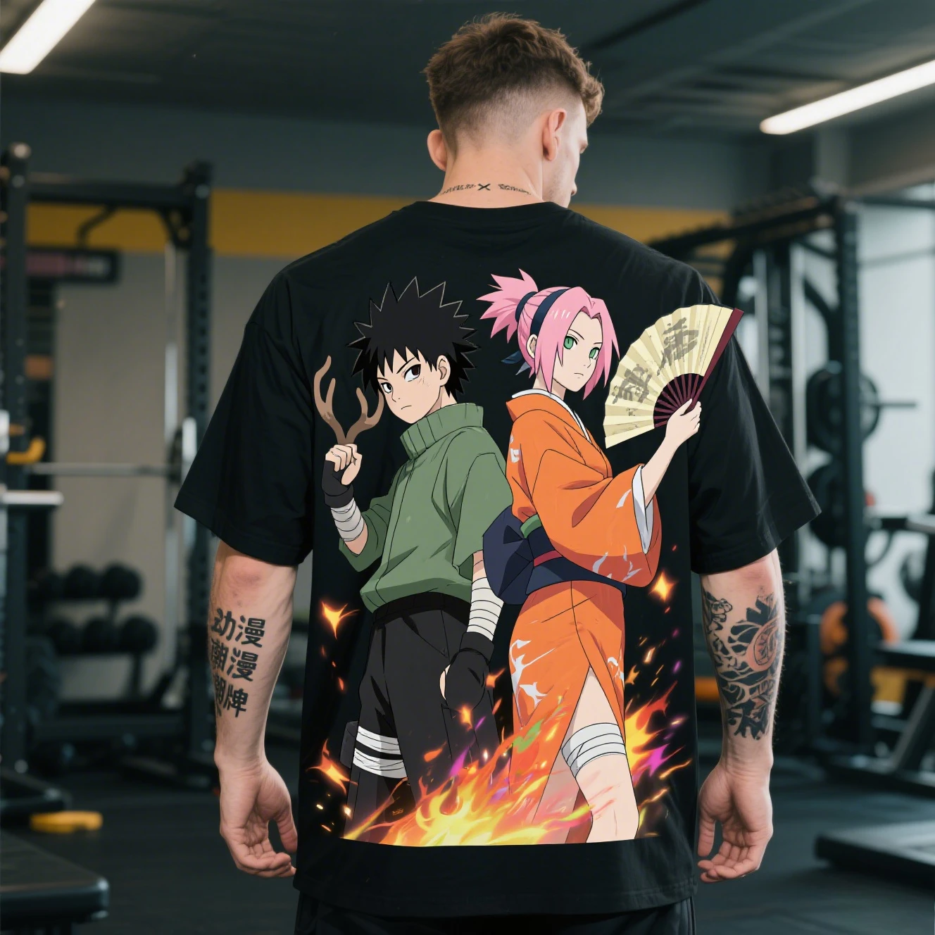 

Summer Pure Cotton Round-neck Short-sleeved T-shirts for Men and Women Are From The Famous Anime "Nara Shikamaru & Handball"