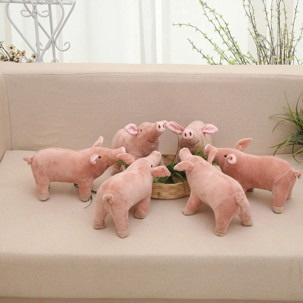 Niedliche beruhigende Plüsch-Schwein-Puppe, simuliertes 25/40/50 cm großes Umarmungskissen, Plüsch-Spielzeug für Kinder und Mädchen, Geschenk