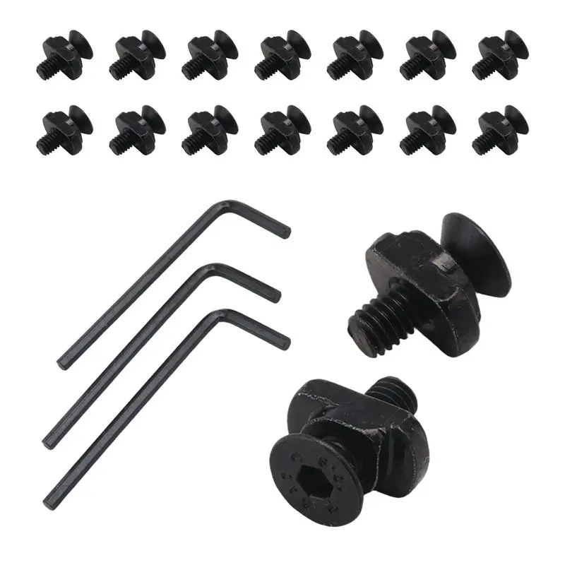 16 Pack M 4 T-Nut Metric Camming Screw Replacement Sets Compatible With Standard Rail Systems, With Thread Screws