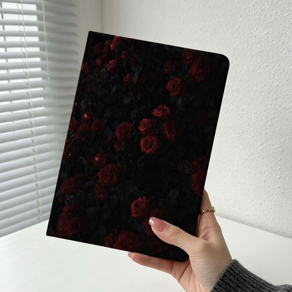 Luxurious Rose Pattern For Xiaomi Redmi Mi Pad 8 7 6 5 4 2 SE K Pro Max Ultra Poco Pad Soft Inch Tablet Case Cover