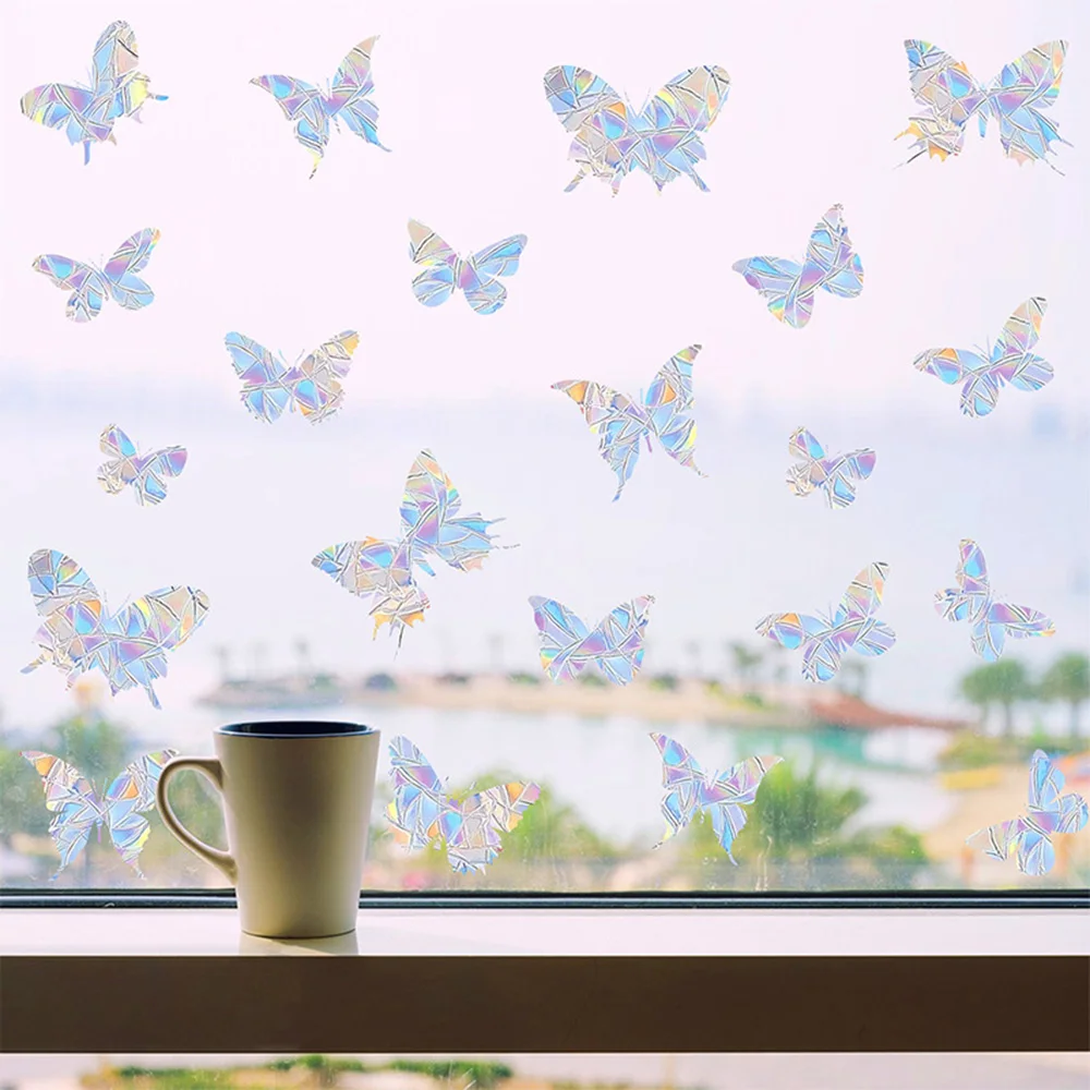 1/2 Sheets Butterfly Sunshine Catcher Window Sticker Wall Stickers Diy Wallpaper Wall Decals Festival Home Decor Crafts