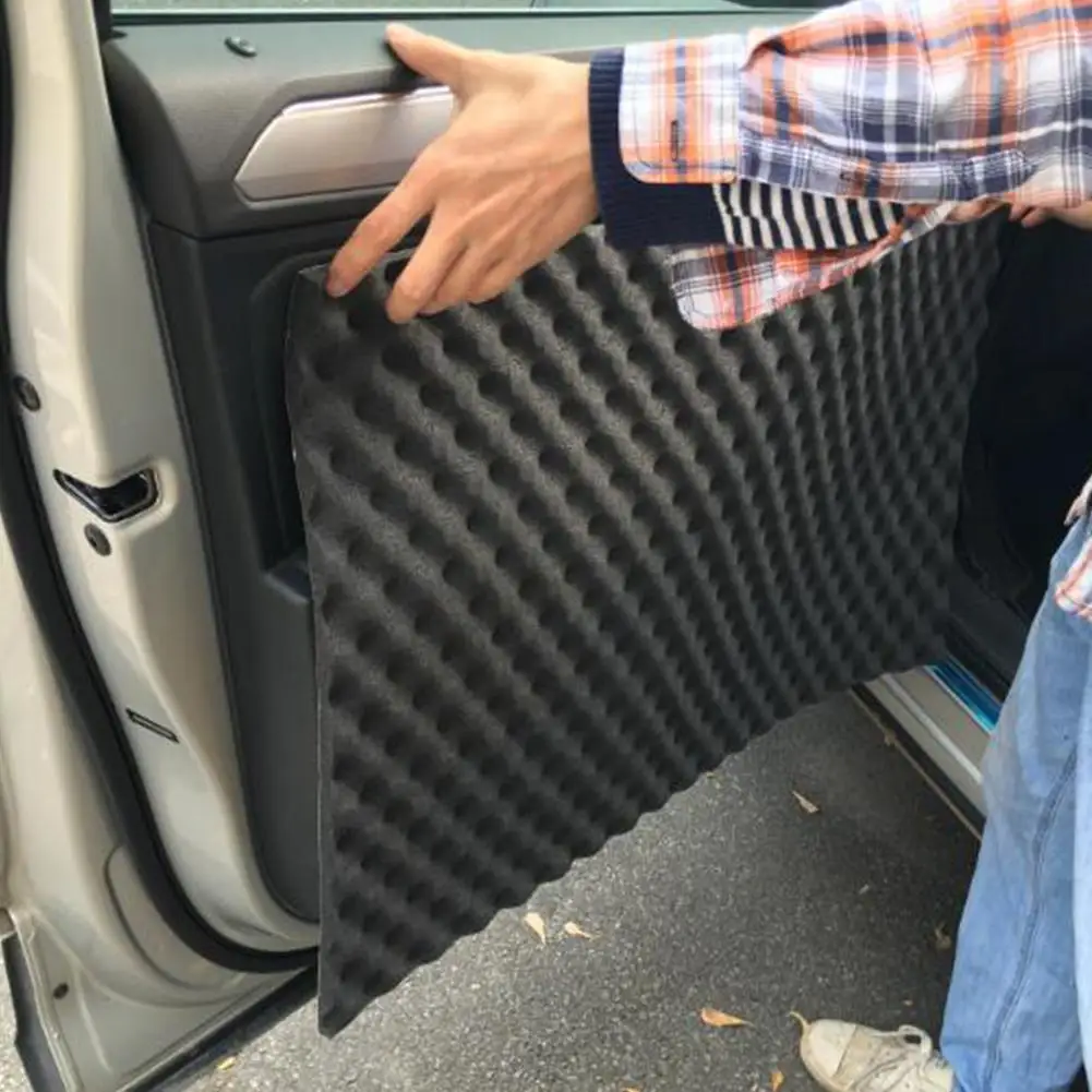 25x80cm Car Soundproofing Mat Noise Reduction Acoustic Foam Heat Insulation Deadening Shield For Door Hood Auto ﻿