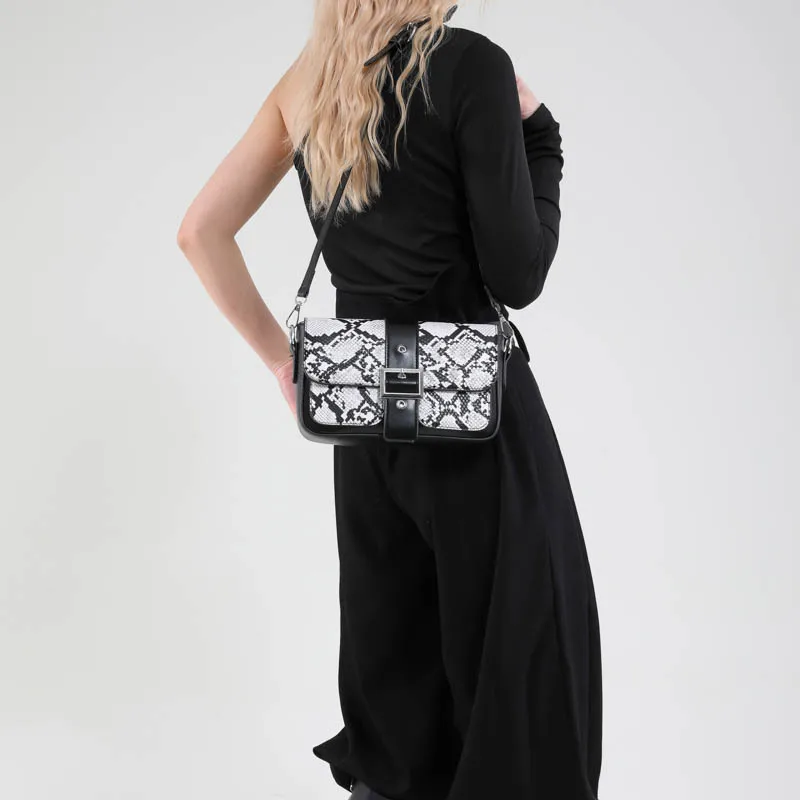 

Сплошной цвет, женская сумка через плечо со змеевидным покрытием, маленькая сумка из искусственной кожи и кошелек, винтажная роскошная женская сумка через плечо с клапаном