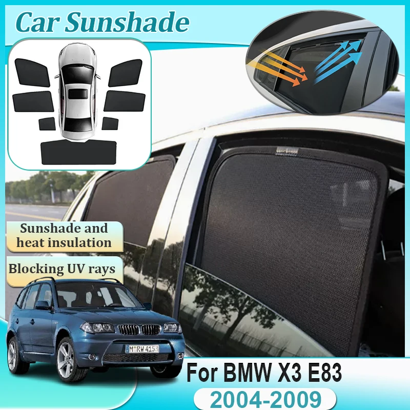 

For BMW X3 E83 2004 2004-2009 Magnetic Sunshade Windshield Side Windows Cover Sun Protection Privacy Visor Tools Car Accessories
