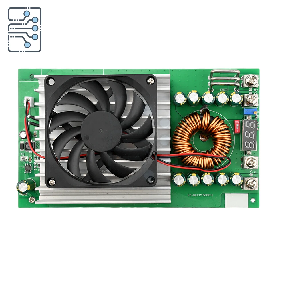 Módulo reductor no aislado de 1500W 50A DC-DC15-90V a 2,5-72V módulo reductor ajustable módulo de fuente de alimentación estabilizada en voltaje
