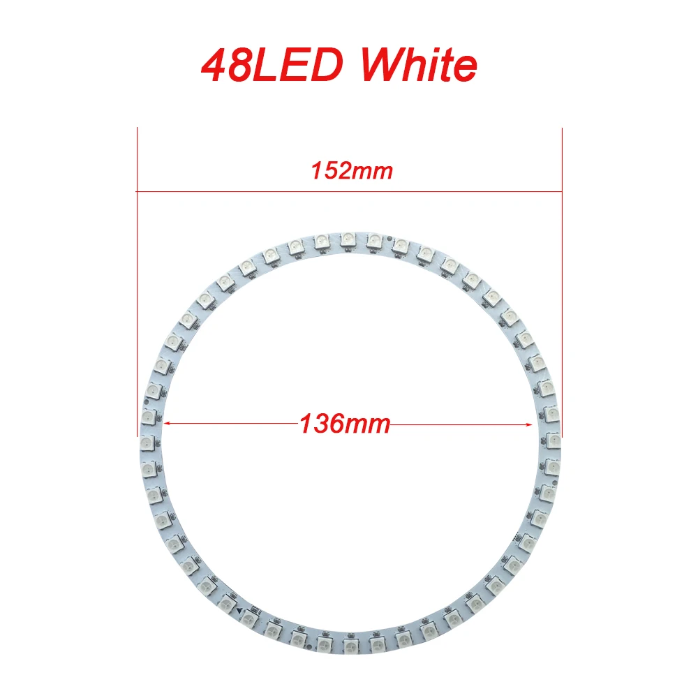 WS2812B Adressierbarer LED-Pixelring 8 bis 241 LEDs WS2812 5050 RGB-LED-Diodenring Farb-IC Integrierte LED – Detail 5