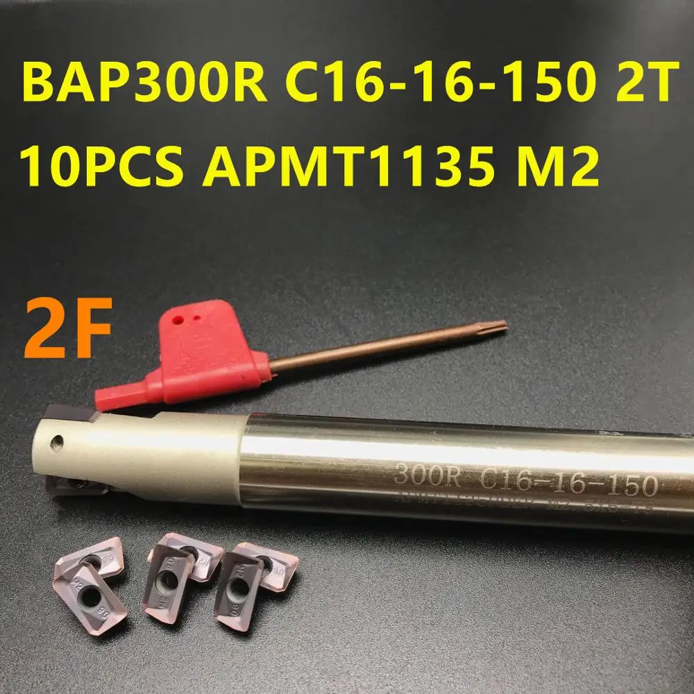 1 قطعة BAP300R C16-16-150-2T HSS القطر الداخلي فهرسة الكتف نهاية مطحنة أربور BAP300R تحول أداة 10 قطعة APMT1135 مخرطة أداة