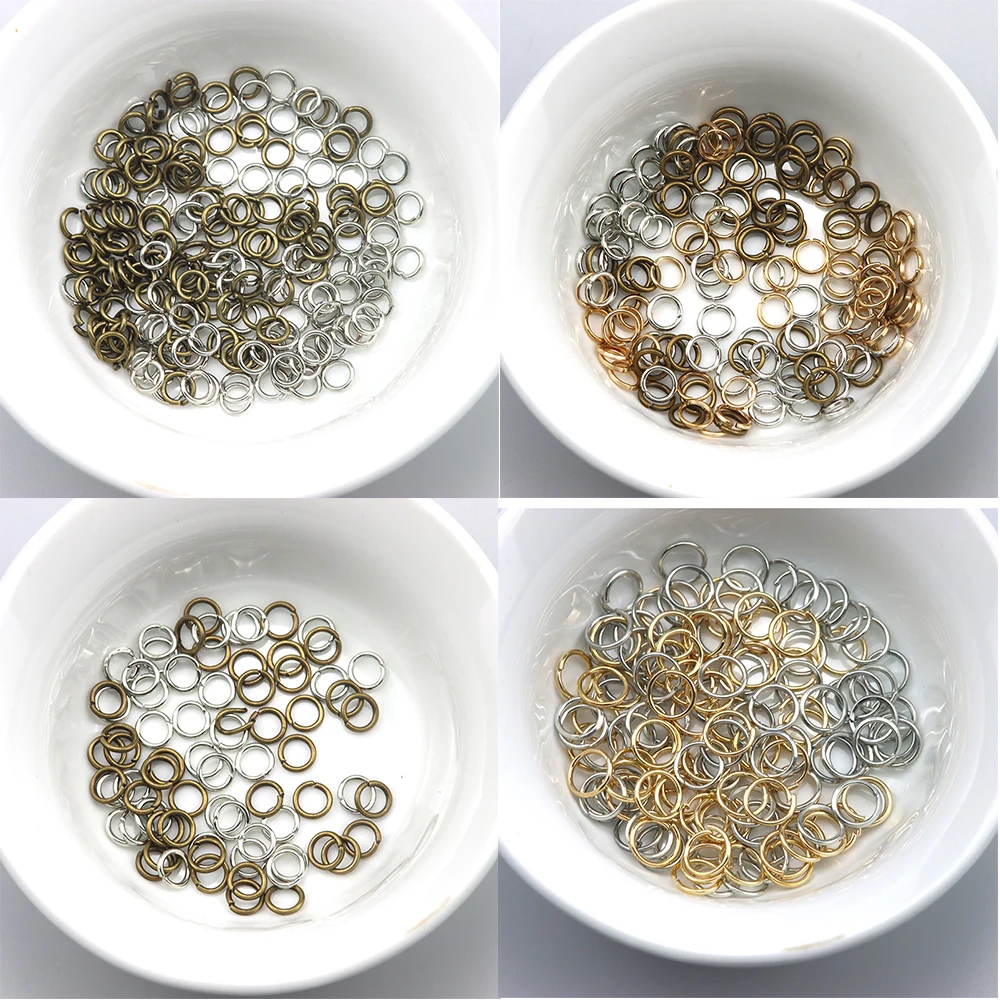 Connettore ad anello diviso con anello di salto con diametro del filo di 0.7MM connettore per accessori per la creazione di gioielli fai-da-te misti Multi-dimensioni
