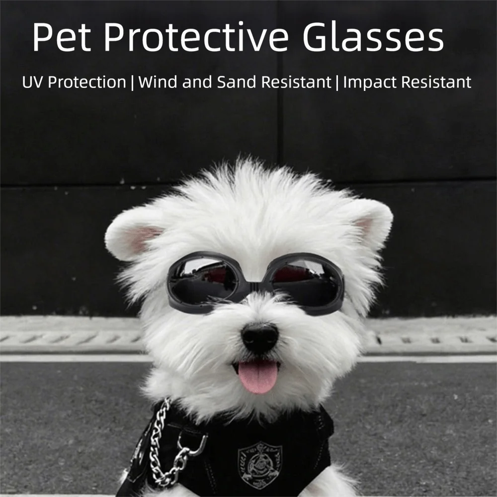 

UV400 Protection Dog Sunglasses Impact-Resistant Windproof Design Doggie Goggles comfortable to wear Clear Vision Cat Eyewear