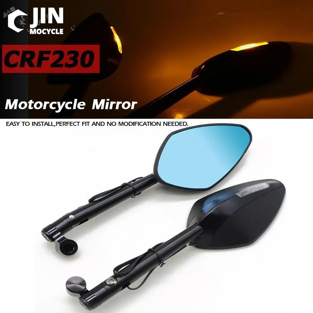 

Motorcycle Accessories Motocross Mirrors Auxiliary Motorbike Rearview Mirror For HONDA CRF230F CRF230 L CRF Wide Field Of Vision