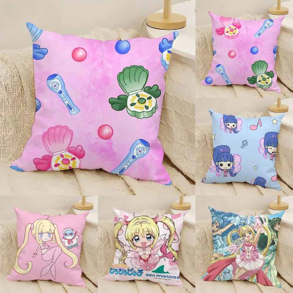 

Наволочка для подушки Comic Anime M-Mermaid Melody Pichi Pichi Pitch 2, натуральный лен, двусторонняя печать, для дивана, домашнего декора, чехол для подушки