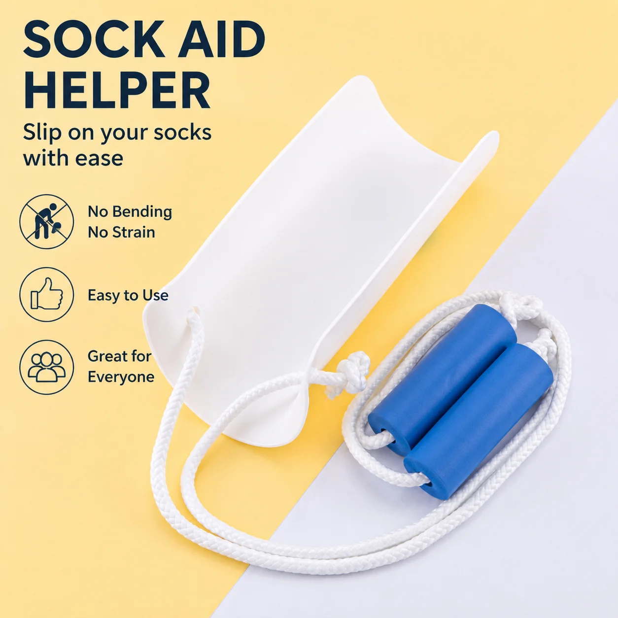 Easy Slide On/Off Half Help Device Donning Tool for Assistive Devices Pulling Device Half Aid Slider Meia Ajuda Sem Dobrar