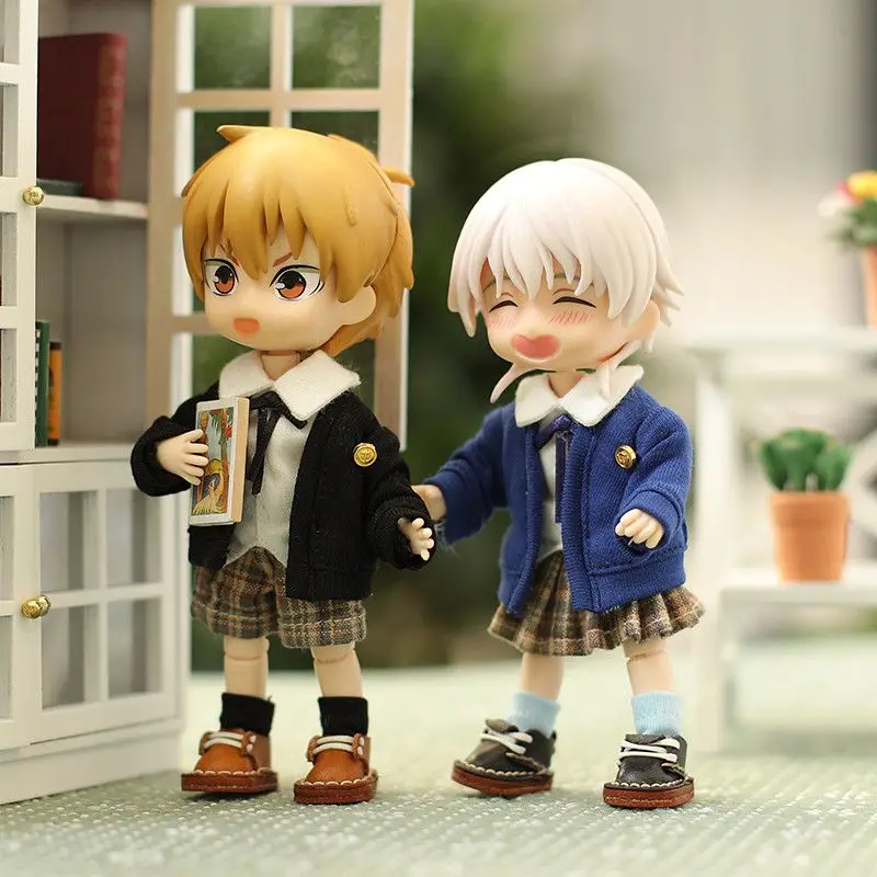 OB11 Doll Clothing Accessories 1/12 Points Bjd Clothing Meijie Pig GSC Molly Set School Uniform Shirt Shorts