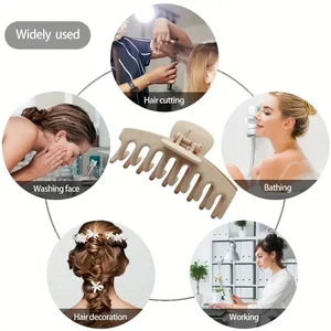 6 adet kadın pençe klip seti, şapkalar, büyük pençe saç, çeşitli stil Kore kız köpekbalığı klipleri barrette saç aksesuarları 6 Büyük satış, yeni büyük saç no. 2