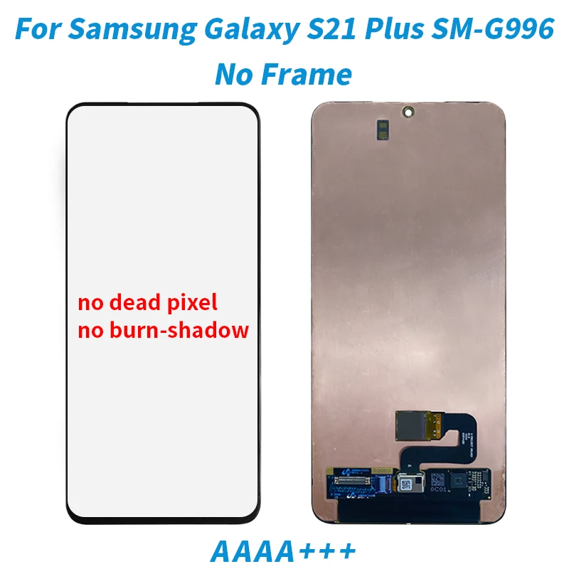 Super AMOLED S21 Ultra G998F LCD For Samsung Galaxy S21 Plus G996B G996U LCD Touch Screen With Frame S21 5G SM-G991B Display