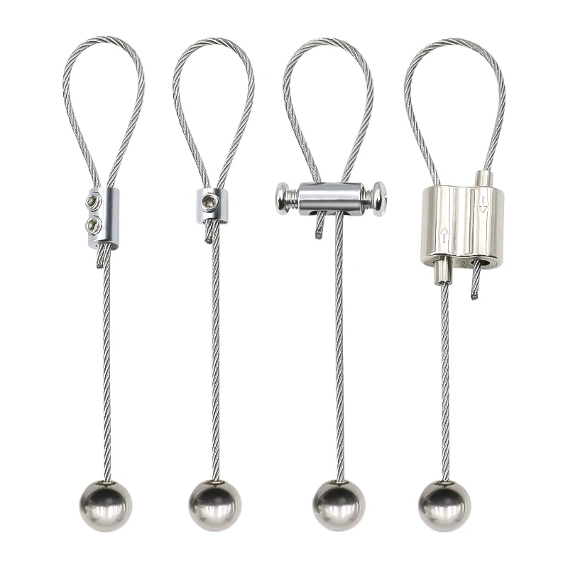2mm stainless steel suspension sling, adjustable suspension rope, equipped with metal fixtures suitable for picture suspension