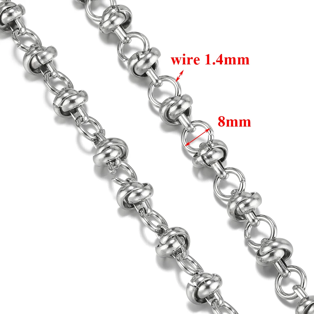 1 Meter Stainless Steel Heavy Circle Chains for DIY Jewelry Bracelet Men Necklace Women Hip Hop Making Accessories Wholesale