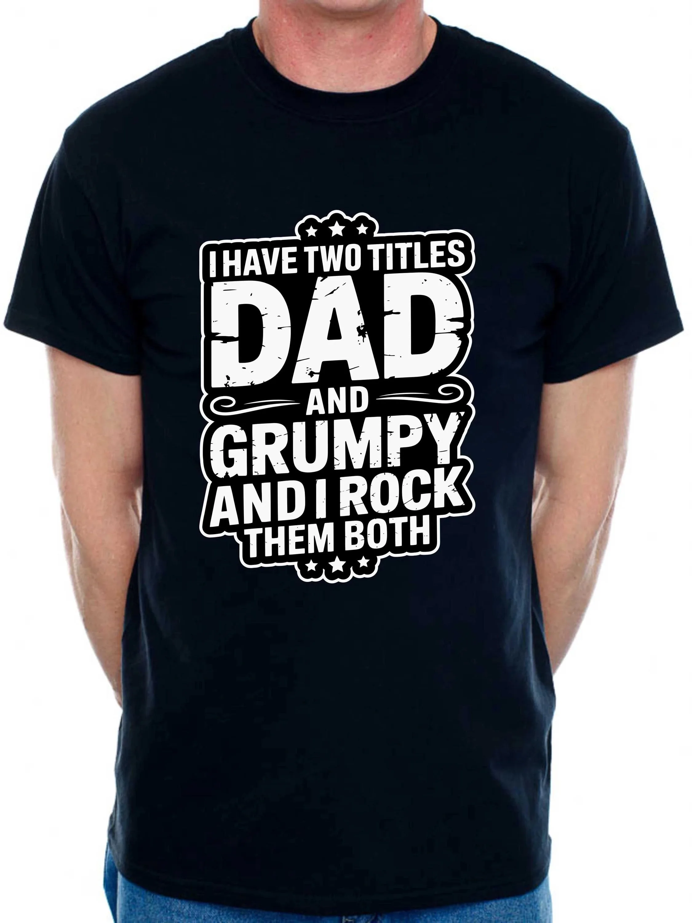 I Am Dad and Grumpy Men's T-Shirt Men's Summer Tracksuit Crew Neck Short Sleeve Tops Casual Cotton Sportswear Harajuku Retro Tee