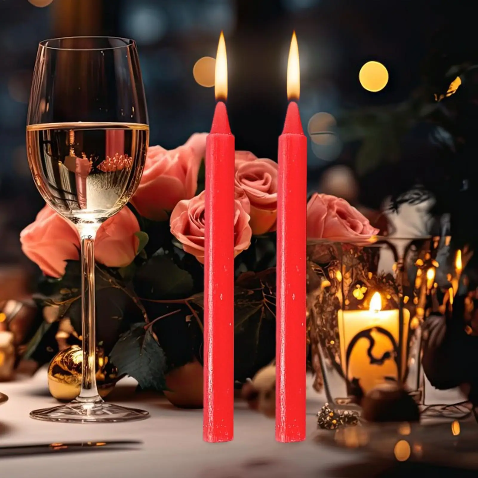 Taper Candles Candles For Power Outages 10X Wax Candles Long Burning Survival Supplies Household For Wedding Blessing